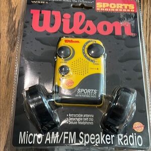 Wilson Yellow Micro AM/FM Speaker Radio